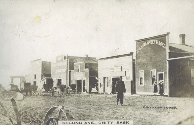 Second Avenue, Unity, with Galvin Lumber Yards